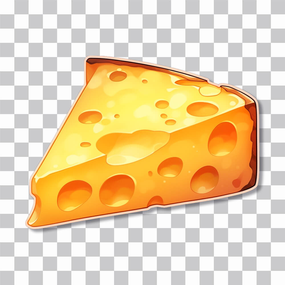 Cubierta de pegatina de pieza de queso estética