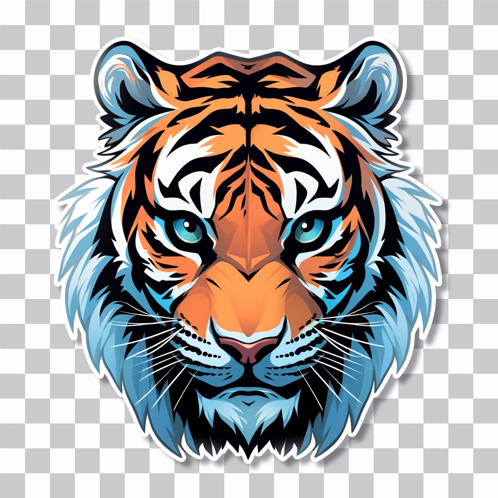 aesthetic tiger head sticker cover