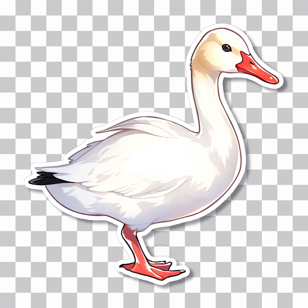 aesthetic white goose sticker cover