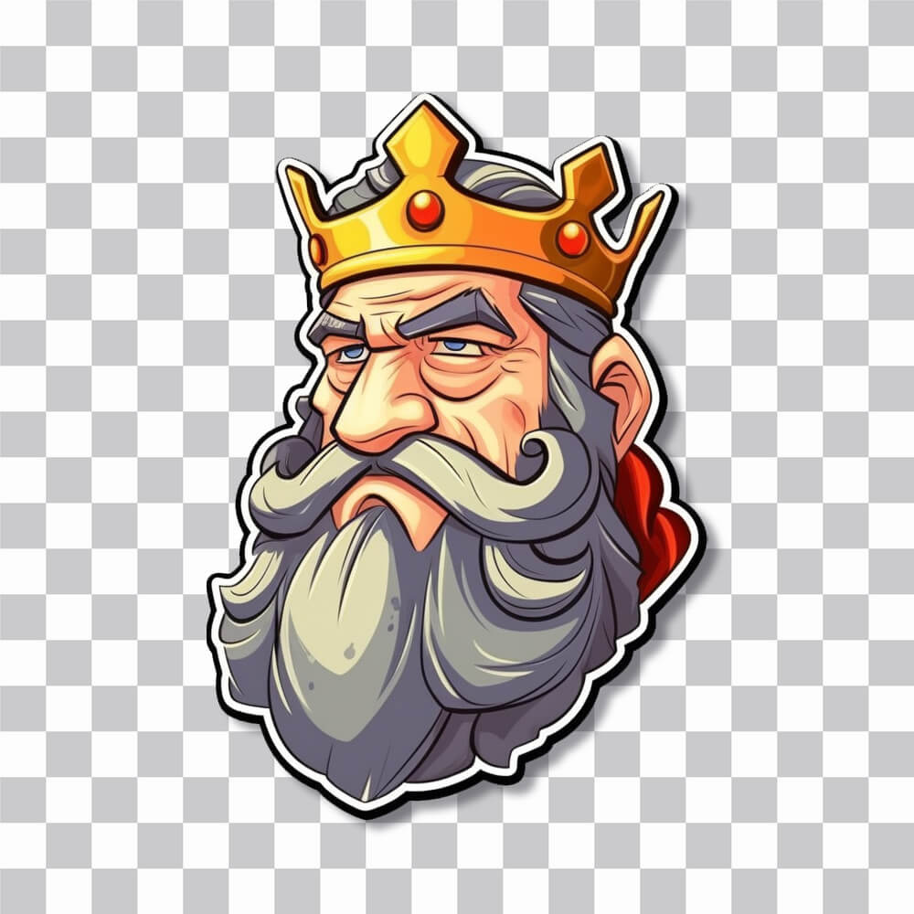 aged king head sticker cover