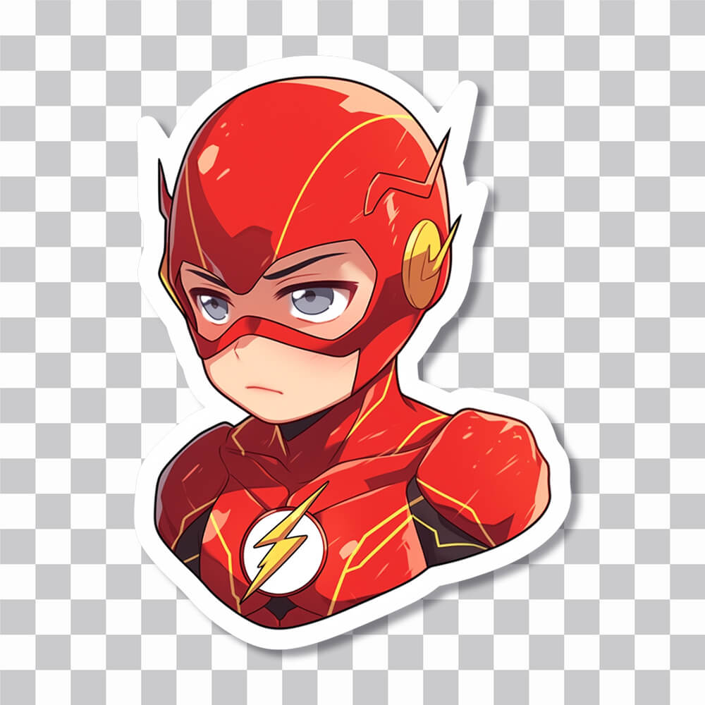 anime flash bust dc sticker cover