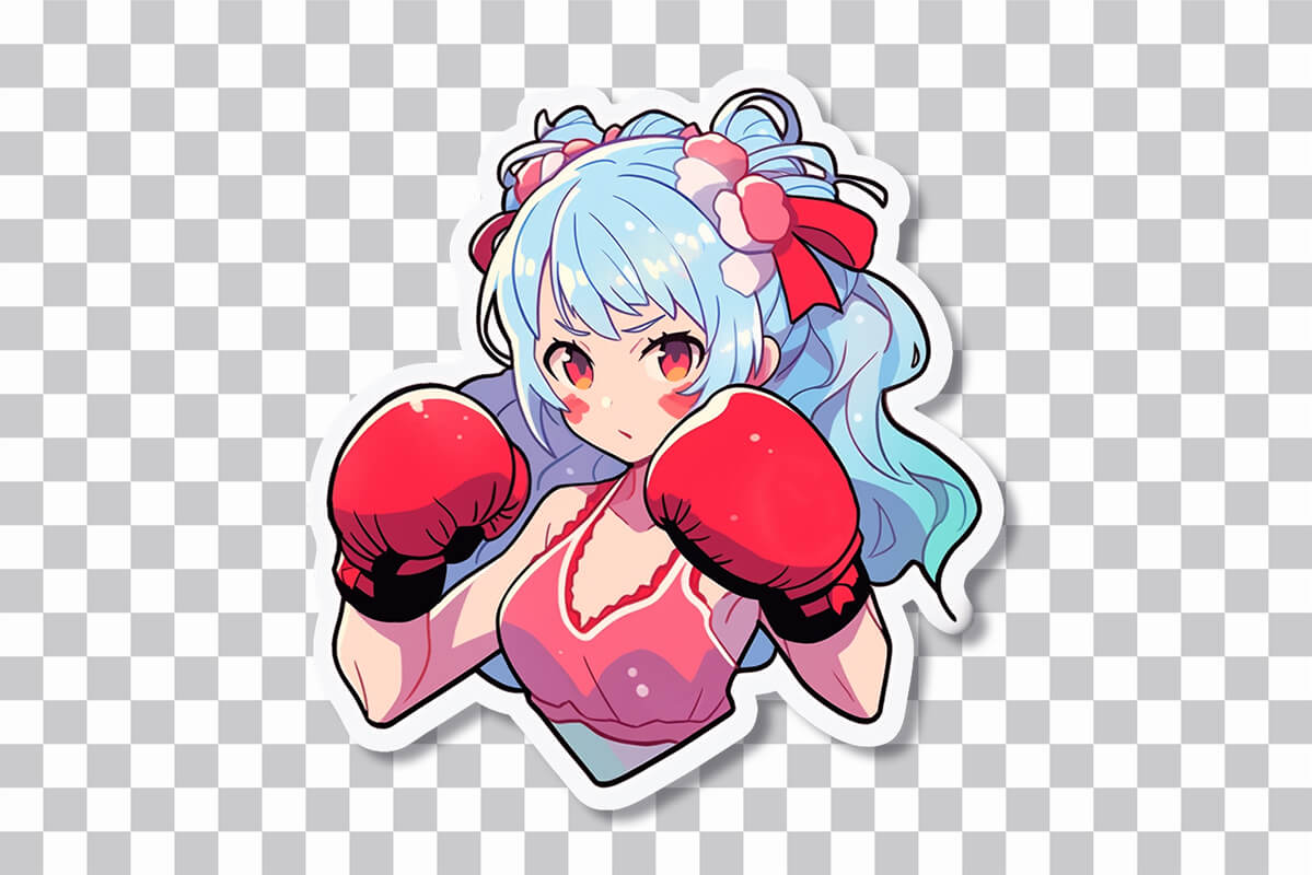 Anime Boxer Girl Framed poster – GrafixAI