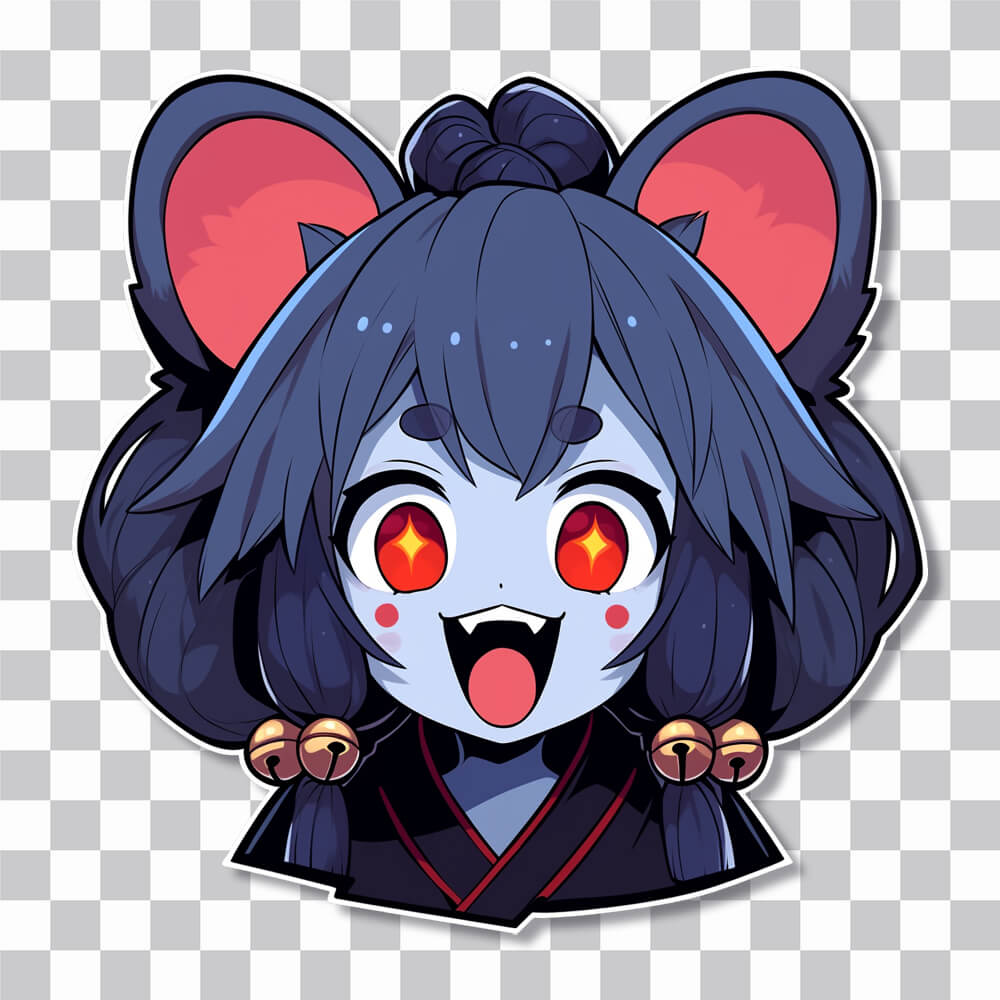 anime vampire mouse girl sticker cover