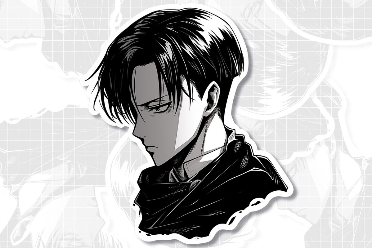 🔥 Levi Ackerman Manga Sticker  Attack on Titan Free PNG 🗡 - Wallpapers  Clan