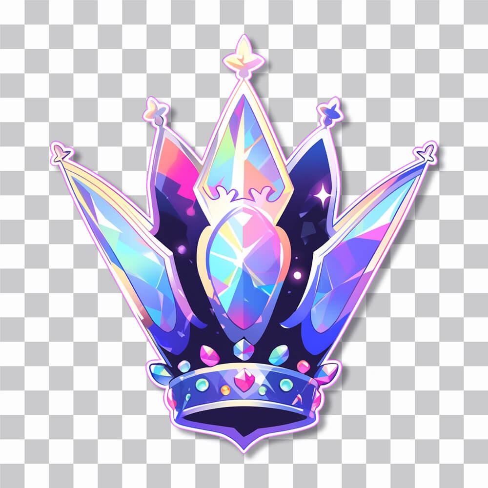awesome crystal crown sticker cover