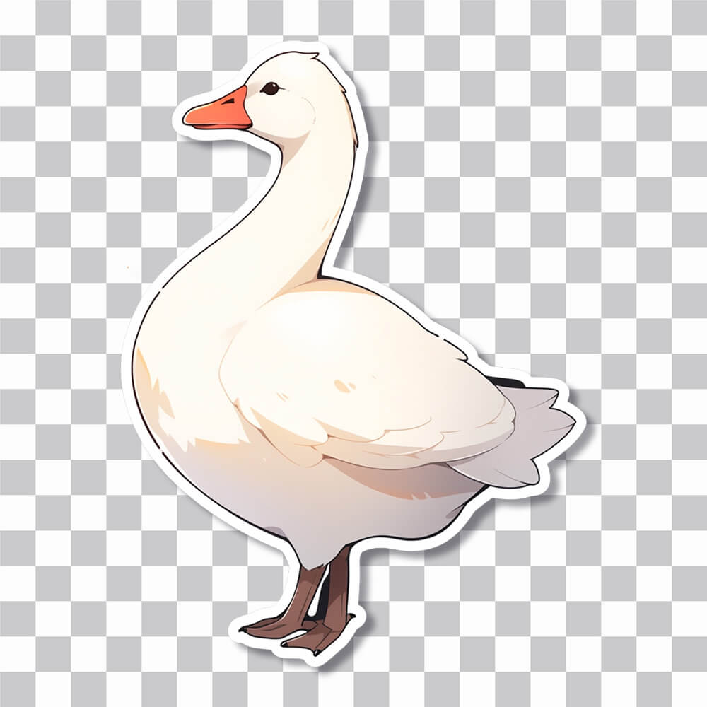 beautiful goose sticker cover