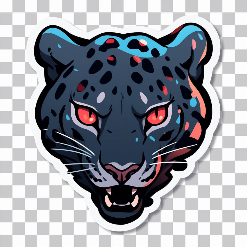 black jaguar head sticker cover