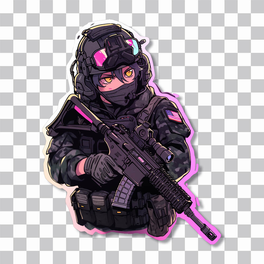 call of duty american soldier aesthetic sticker cover