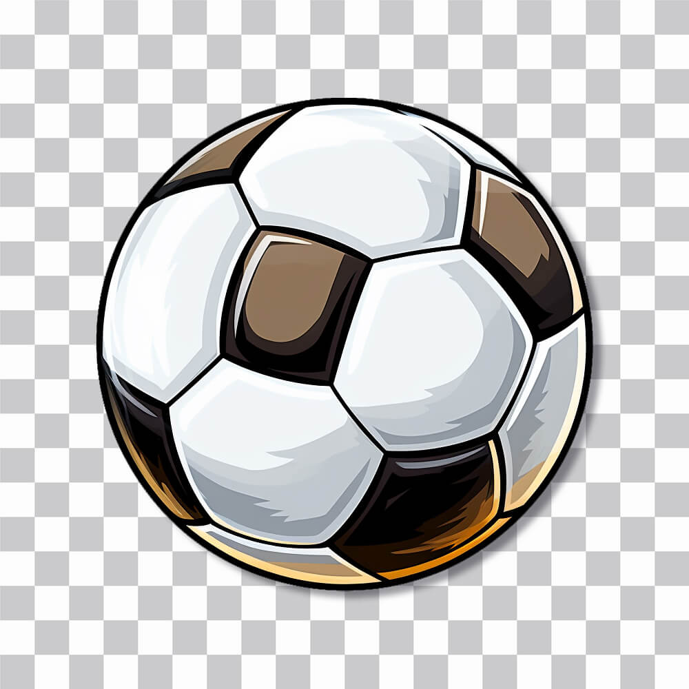 cartoon soccer ball sticker cover