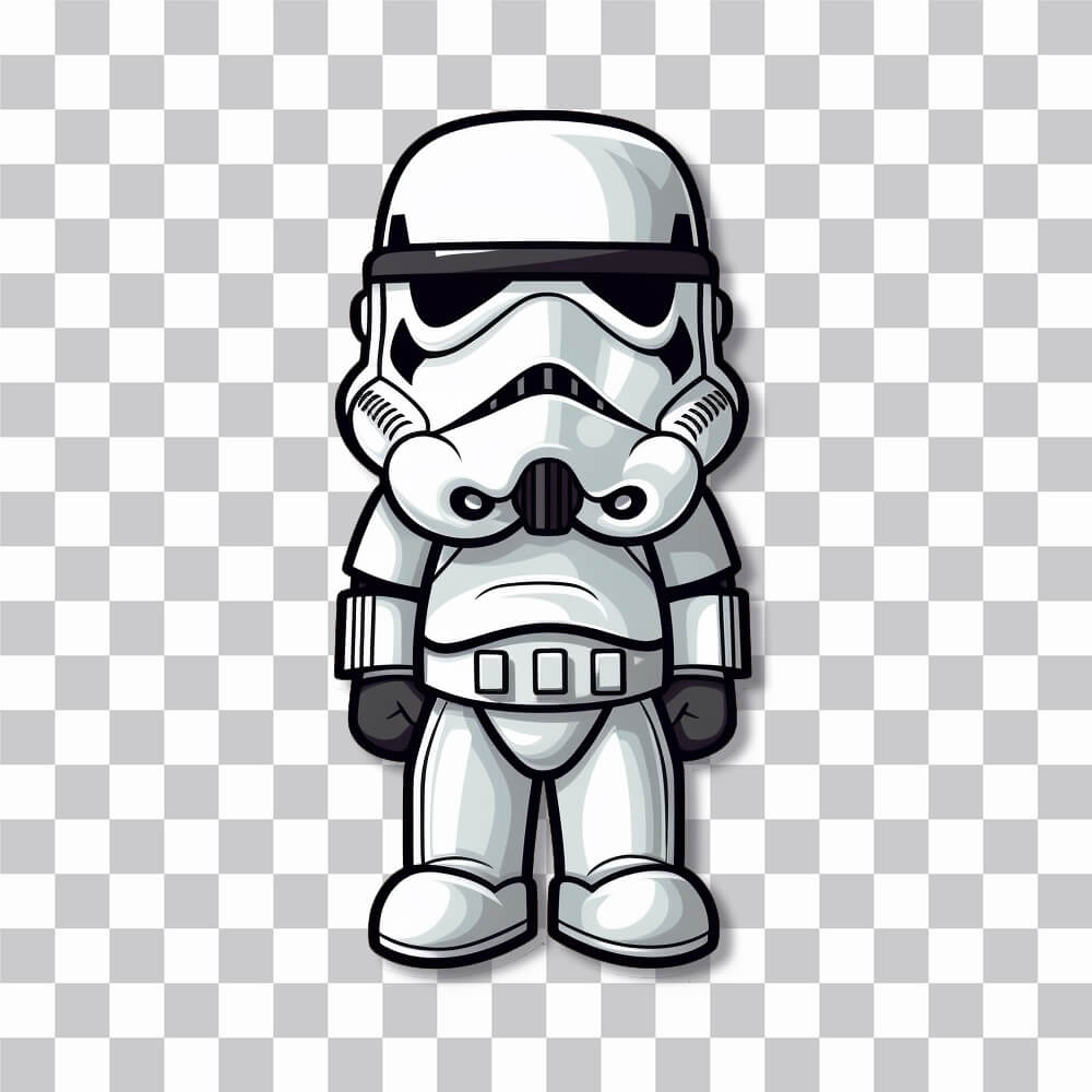 chibi stormtrooper sticker cover