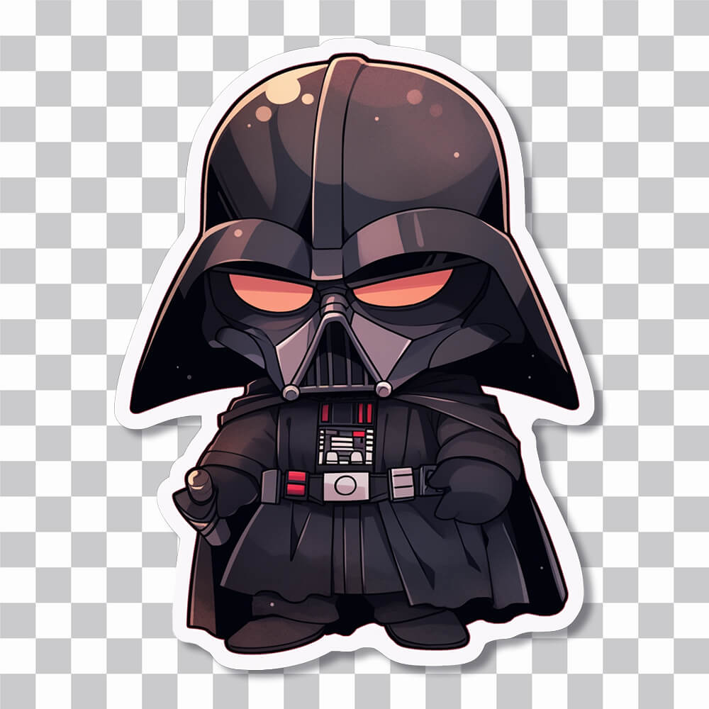 cute angry darth vader sticker cover