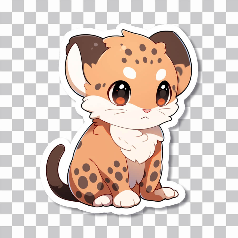 cute baby jaguar sticker cover