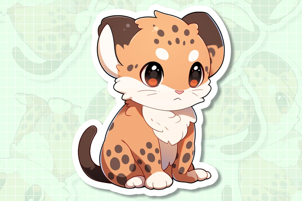 cartoon baby jaguar