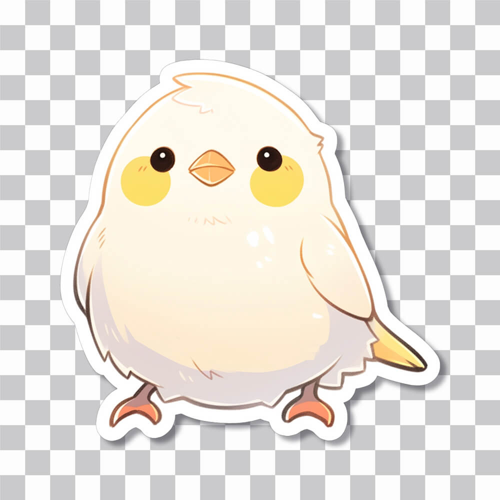 cute canary bird sticker cover