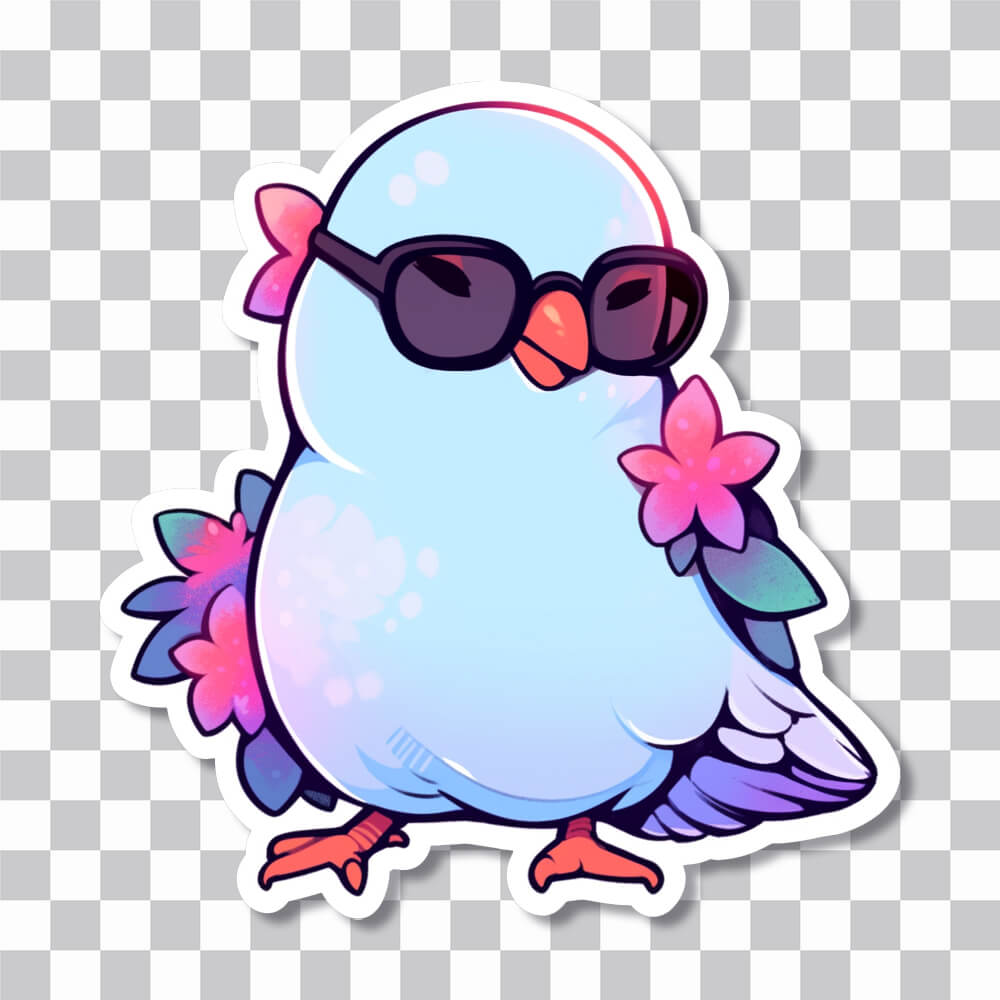 cute party dove sticker cover