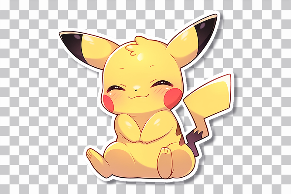 Free Cute Pokémon Pikachu PNG Sticker – Download Free Now!