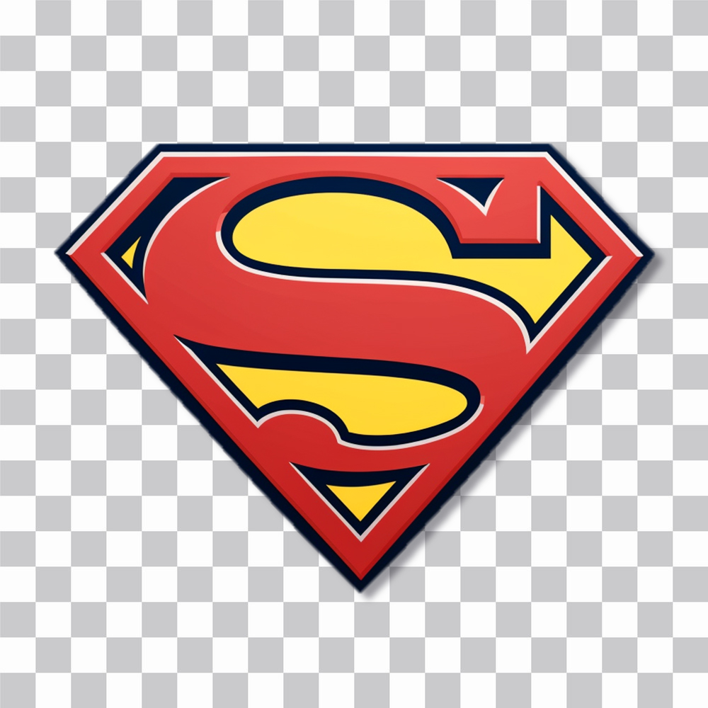 dc aesthetic superman logo sticker cover