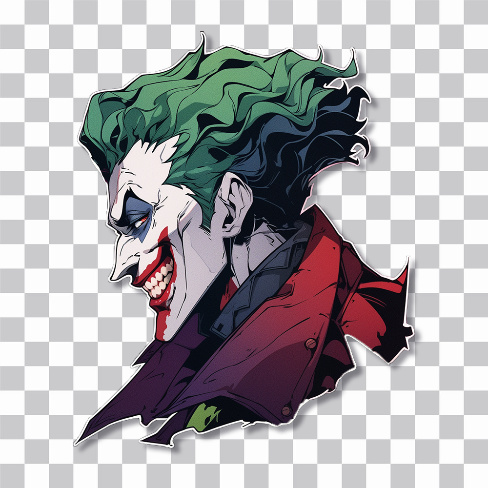 dc comics joker sticker cover
