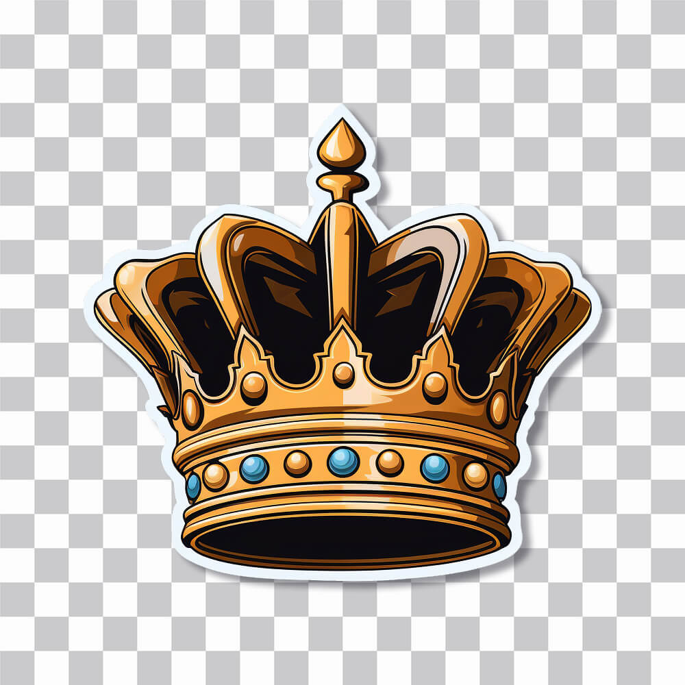 gold monarch crown sticker cover
