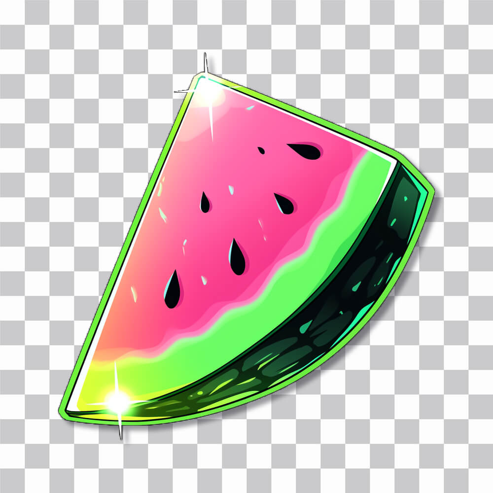 handful of watermelon green stroke sticker cover