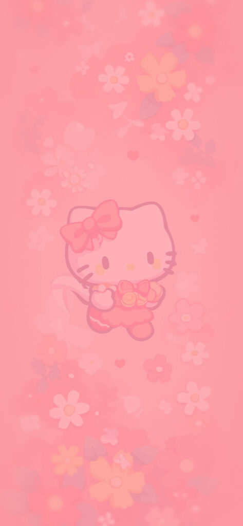 Hello Kitty & Flowers Pastel Wallpapers - Pink Flowers Wallpapers