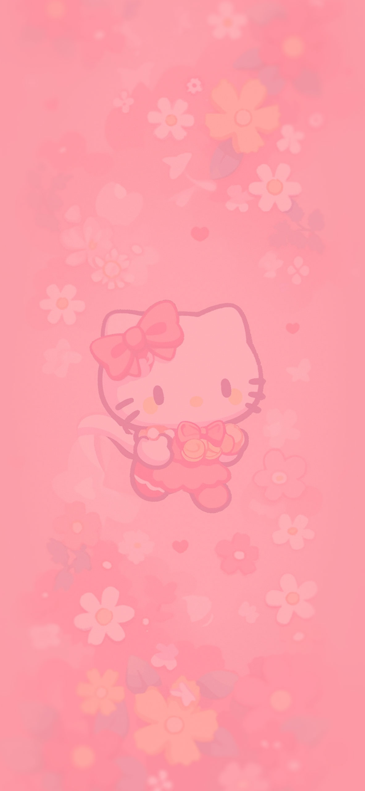Hello Kitty & flowers pastel wallpaper Hello Kitty pink wallpa