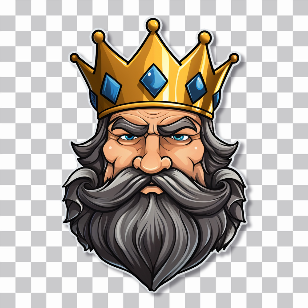 king with crown sticker cover