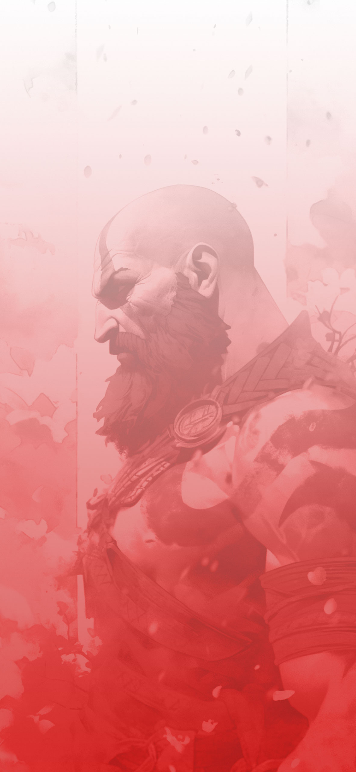 Kratos white & red art wallpaper God of war aesthetic wallpape