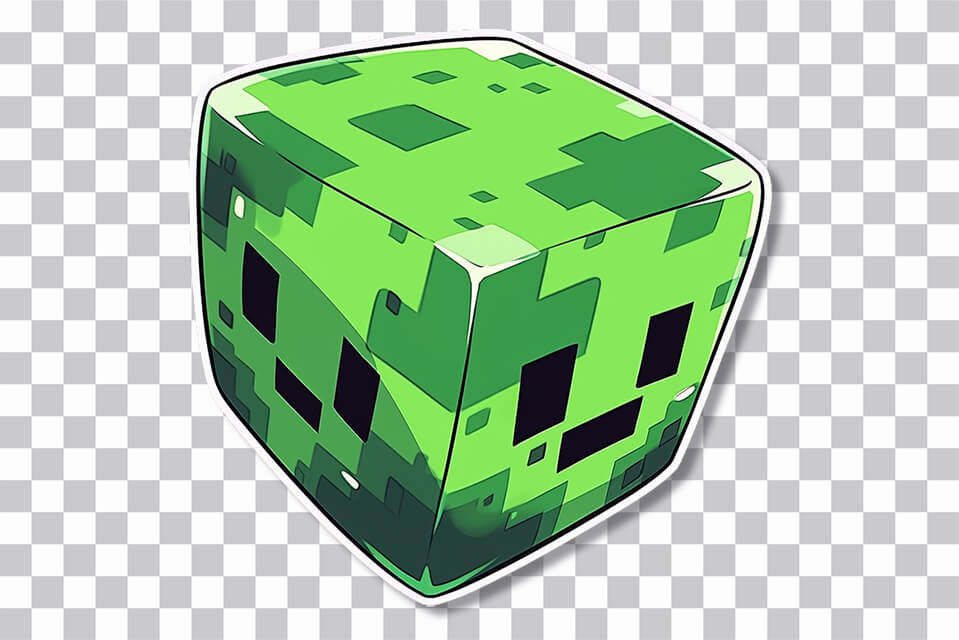 Minecraft's Two-Faced Creeper: Free PNG Sticker