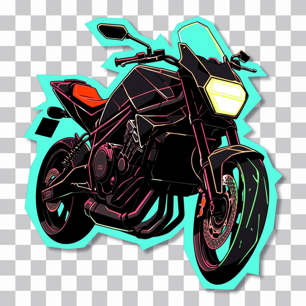 motorcycle turquoise stroke sticker cover
