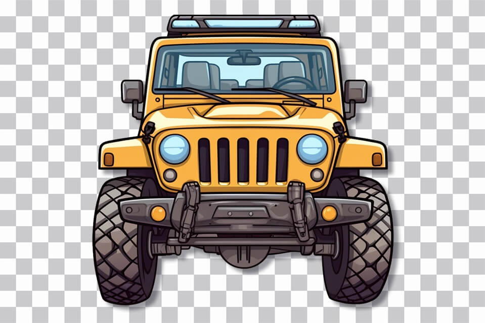 jeep wrangler cartoon icon