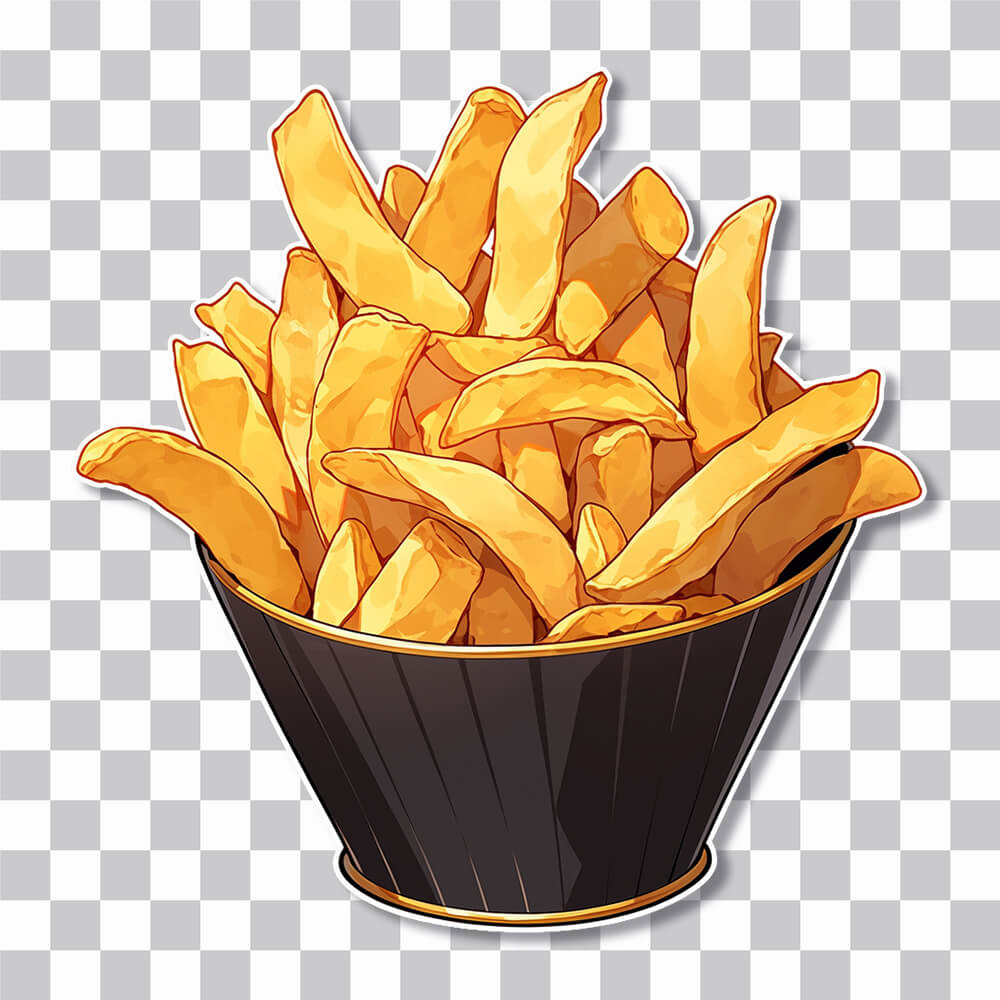 plate of french fries sticker cover