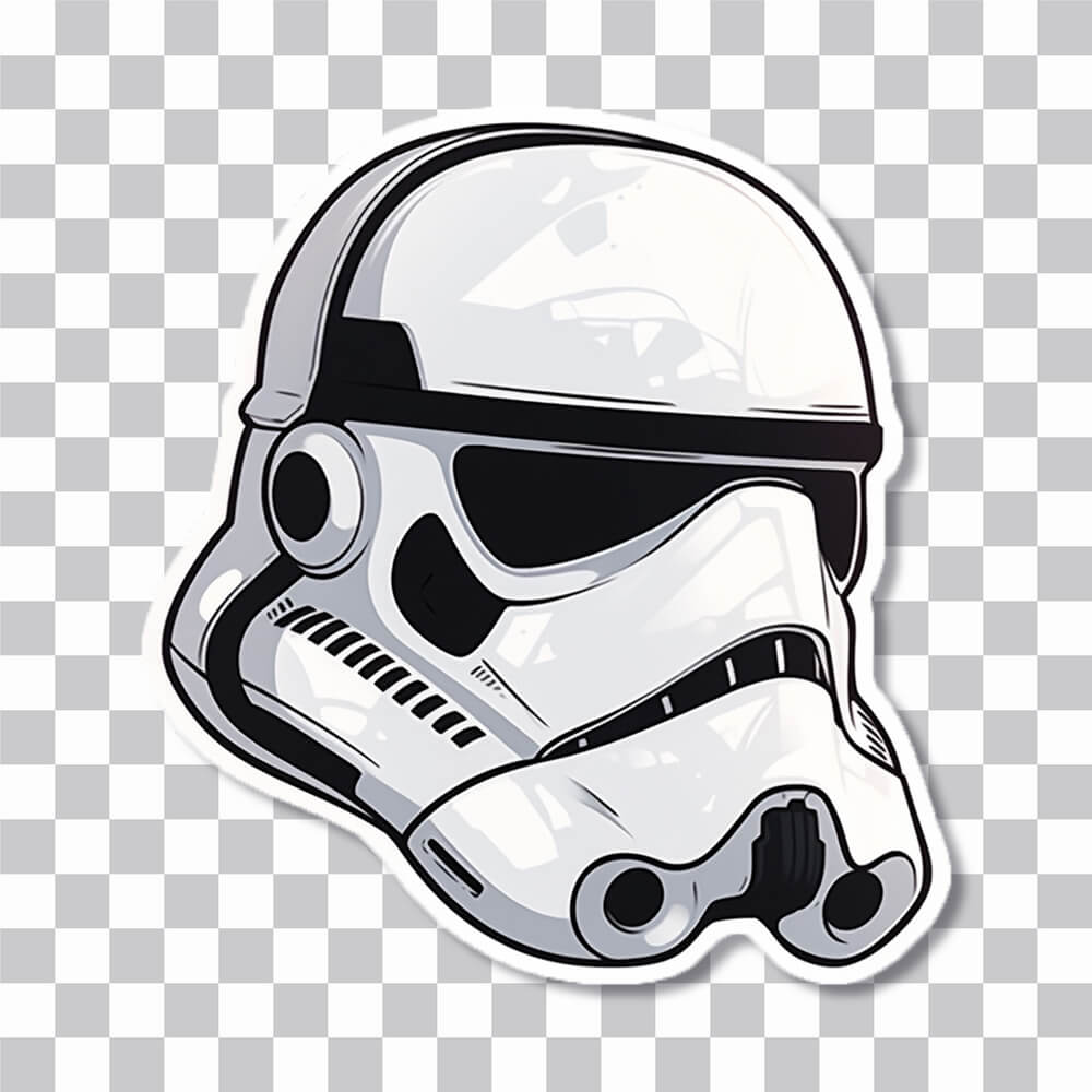 star wars stormtrooper helmet sticker cover