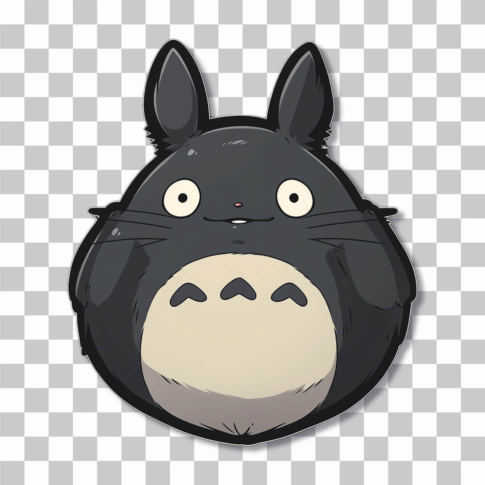 Cubierta de pegatina Totoro Black Stroke