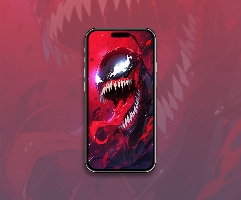 Fond d’écran rouge de la rage de Venom Fond d’écran Venom Marvel pour Iphone