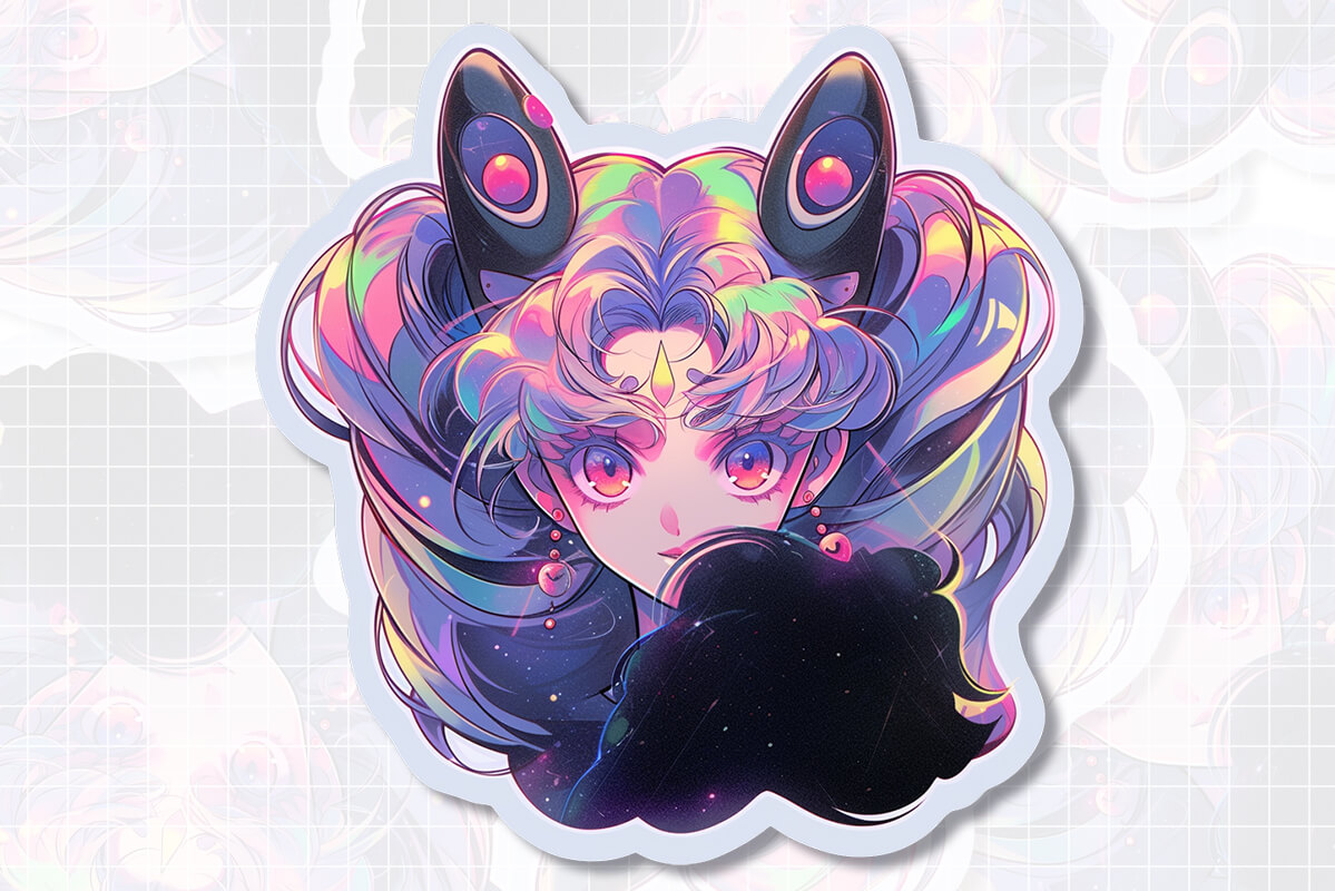 Cat Girl Anime Rainbow Holographic Sticker Waifu Ecchi Ahegao Neko Decal  Car | eBay