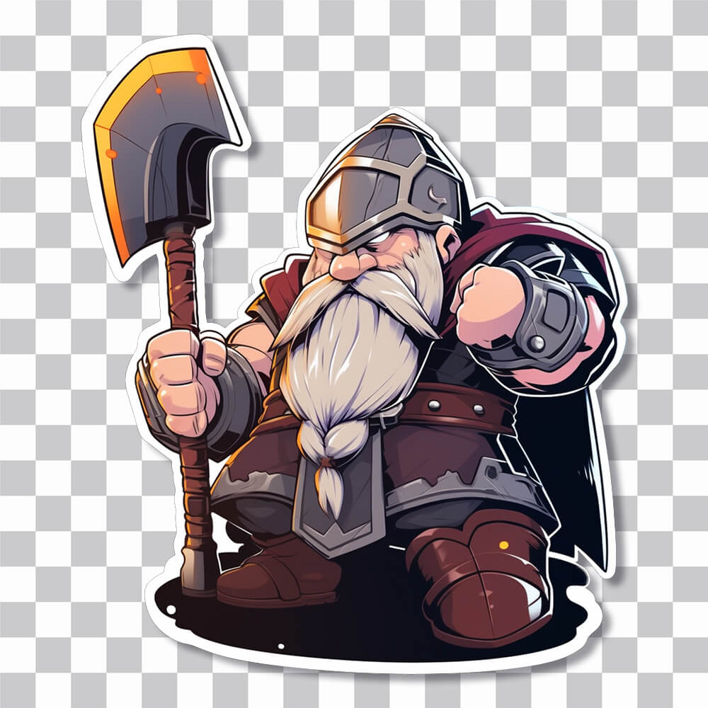 aesthetic dwarf with a hammer sticker cover