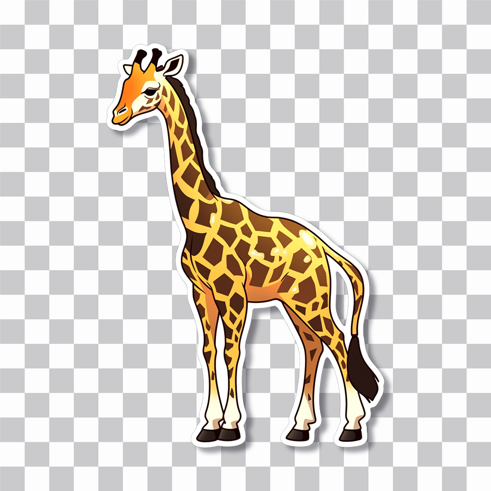 aesthetic giraffe art sticker cover