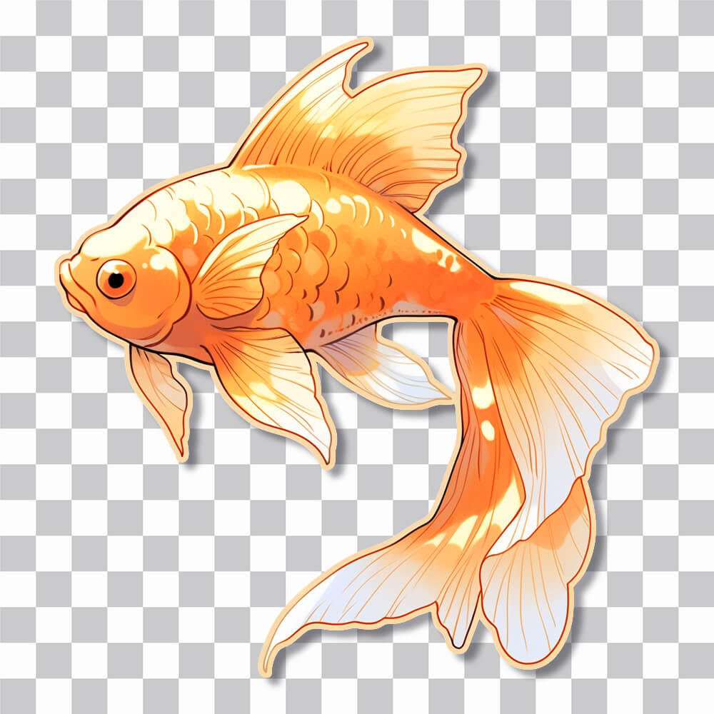 aesthetic goldfish sticker cover