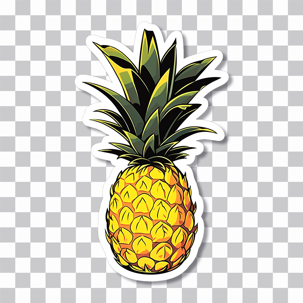 aesthetic pineapple fruit sticker cover