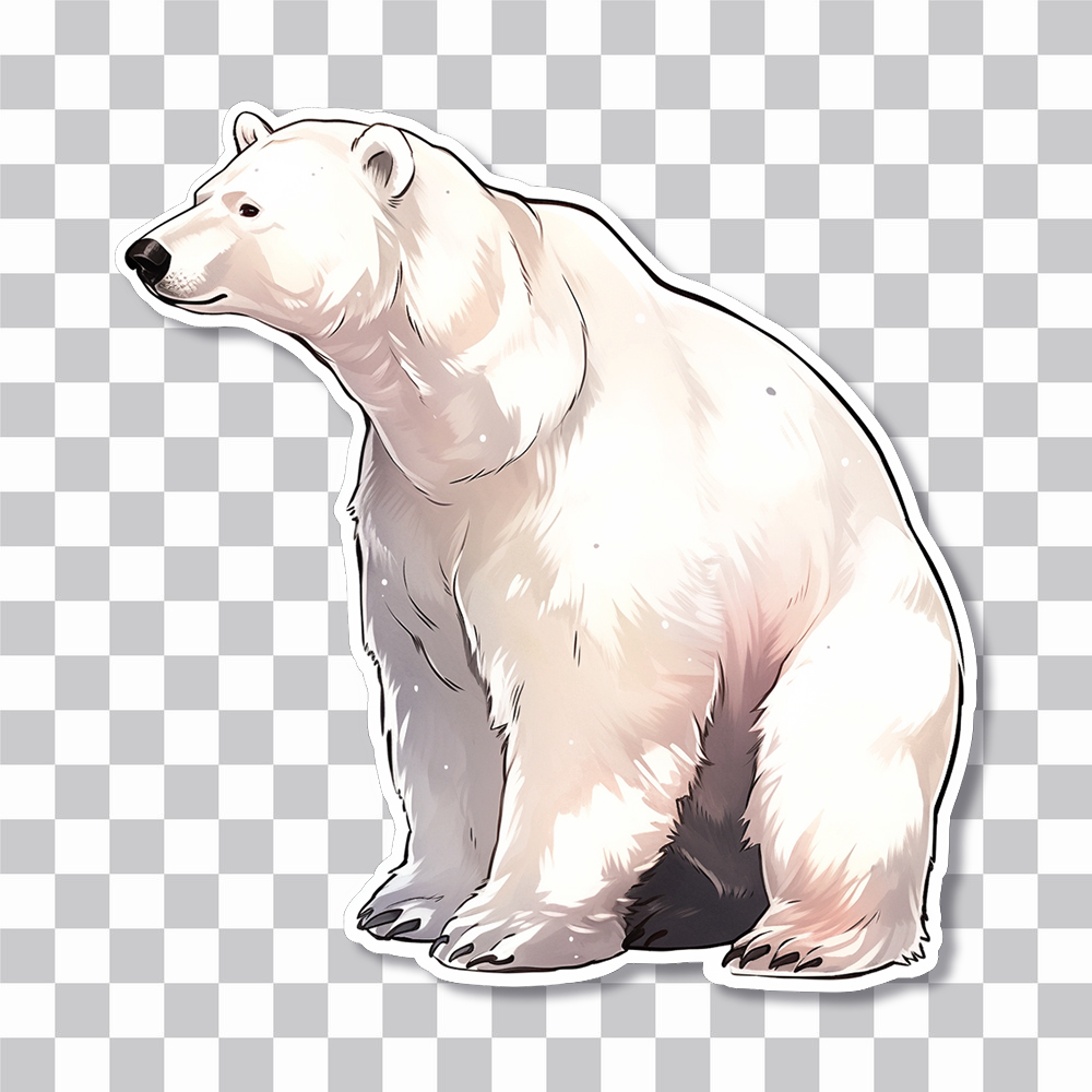 aesthetic polar bear sticker cover