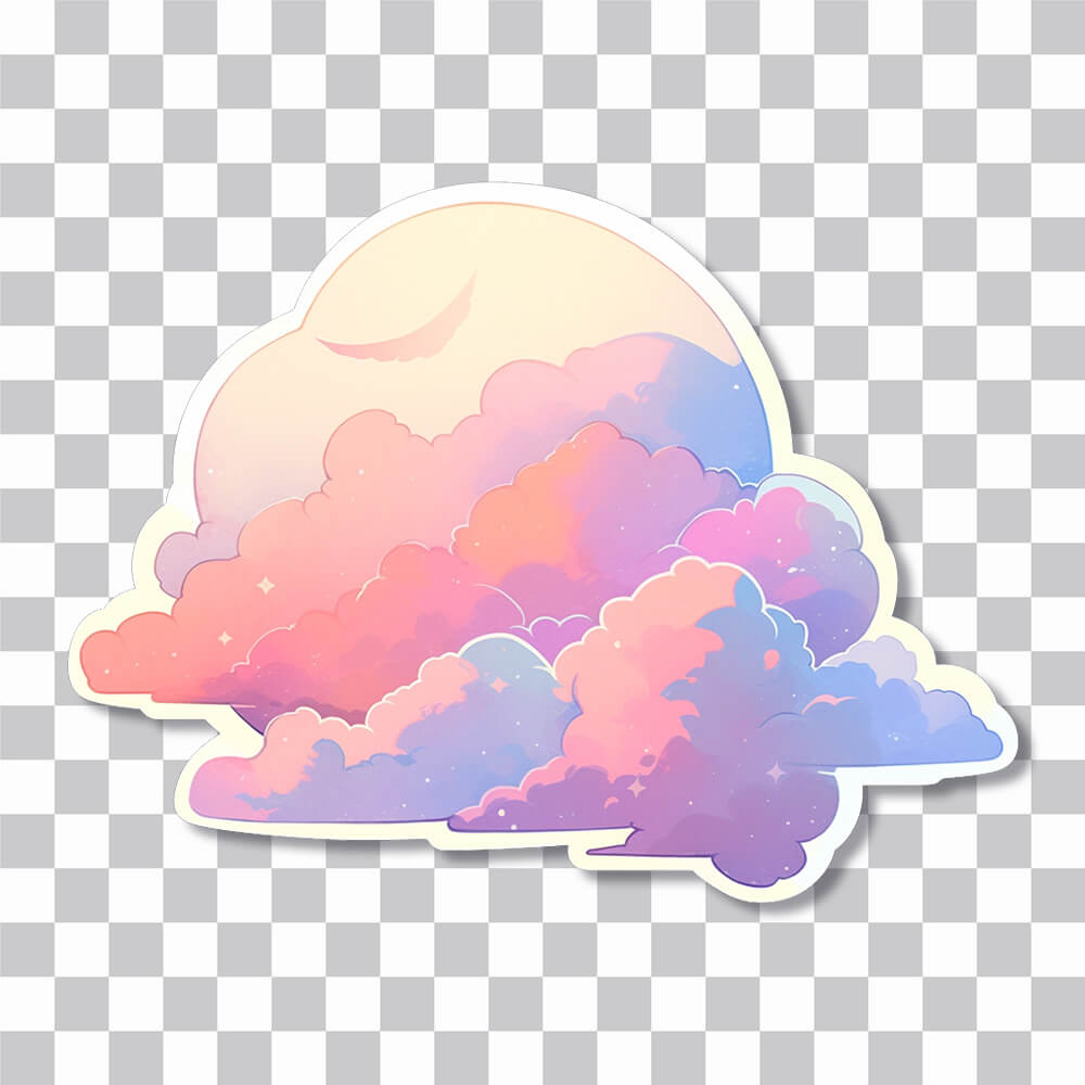 aesthetic raspberry clouds sticker cover