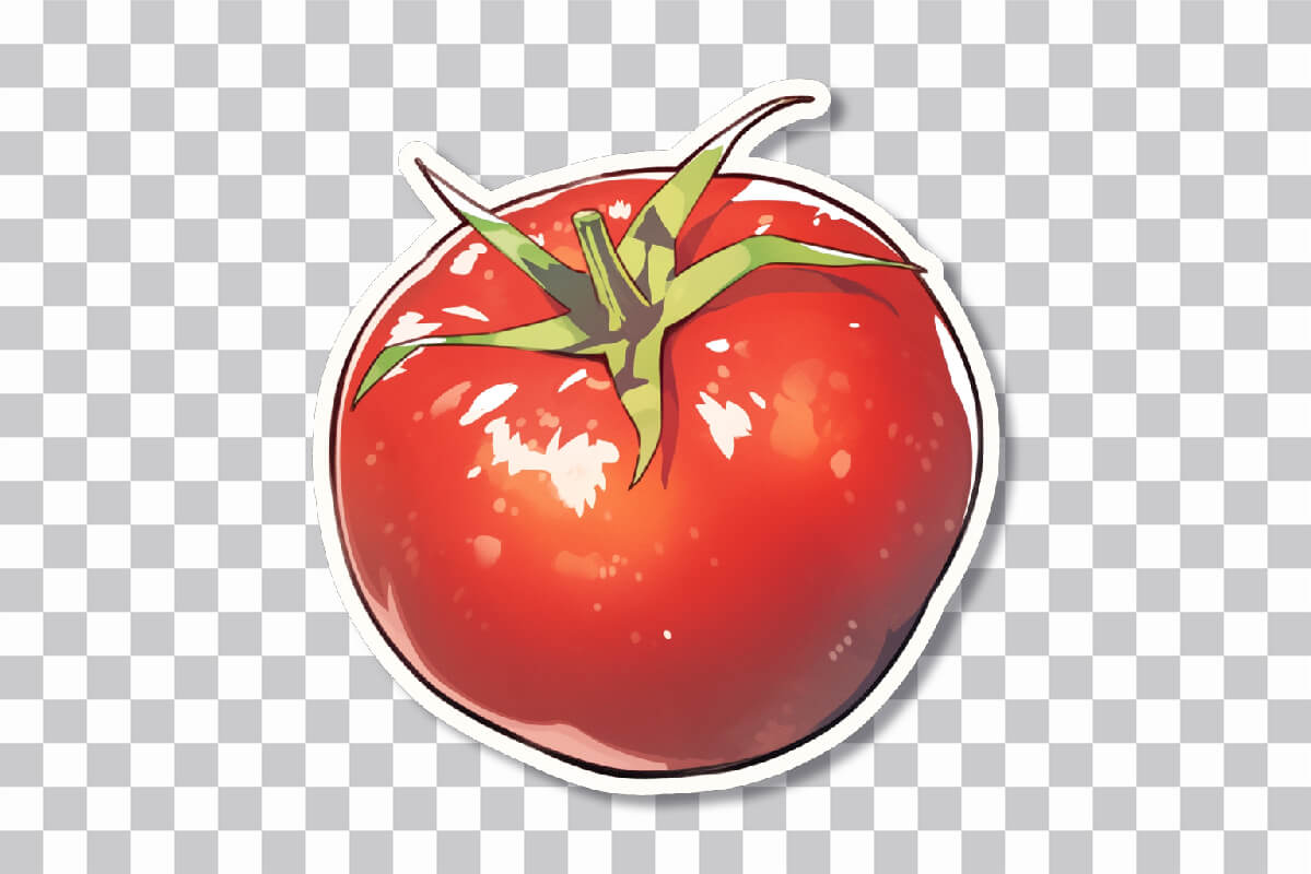 Autocollant esthétique de la tomate rouge - PNG autocollants numériques à  télécharger