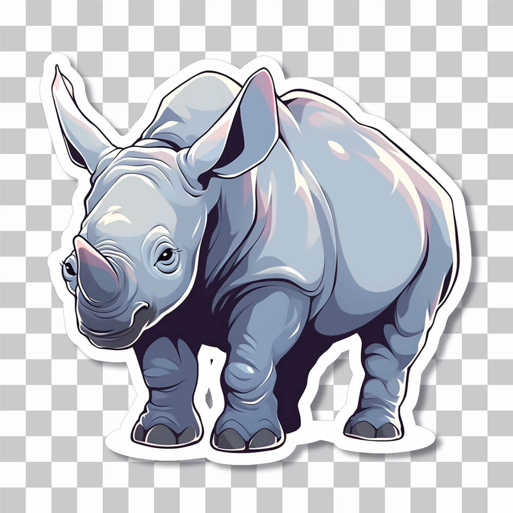 aesthetic rhinoceros sticker cover