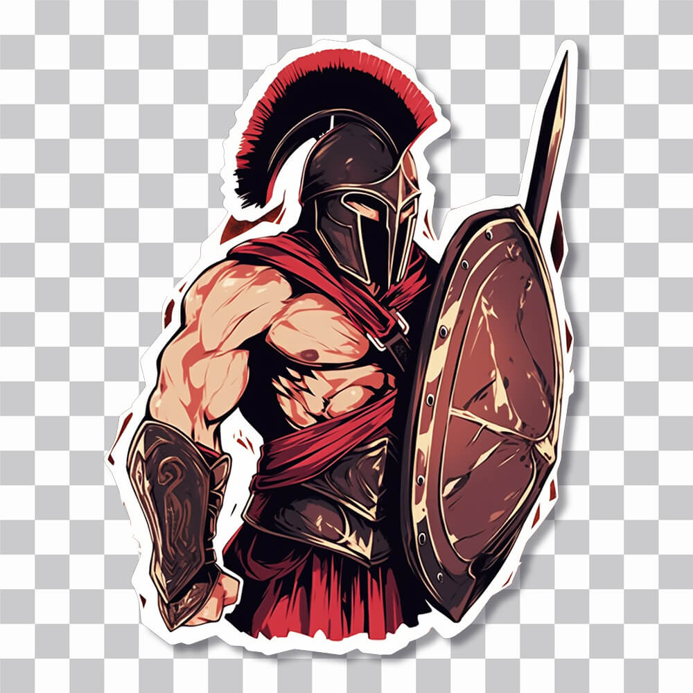 aesthetic spartan warrior sticker cover