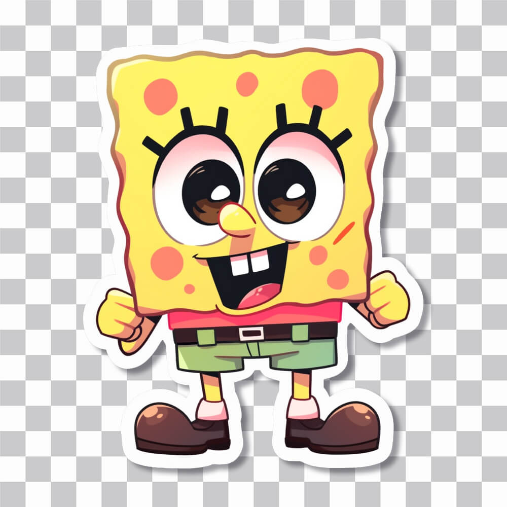 aesthetic spongebob kid sticker cover