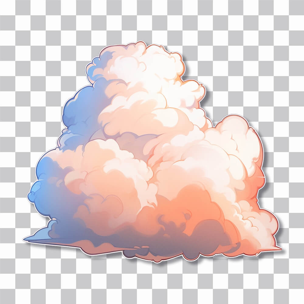 aesthetic sunset clouds sticker cover