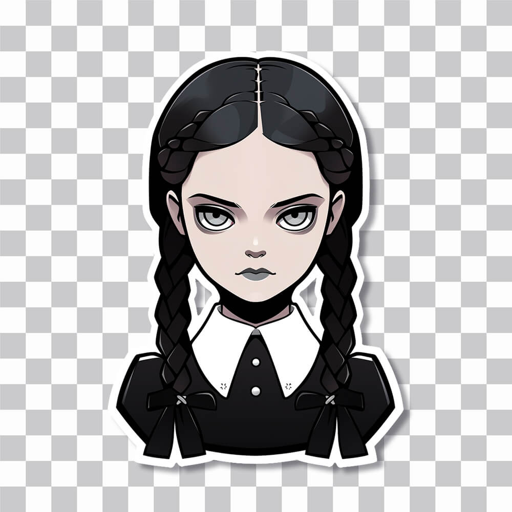 aesthetic wednesday addams sticker cover