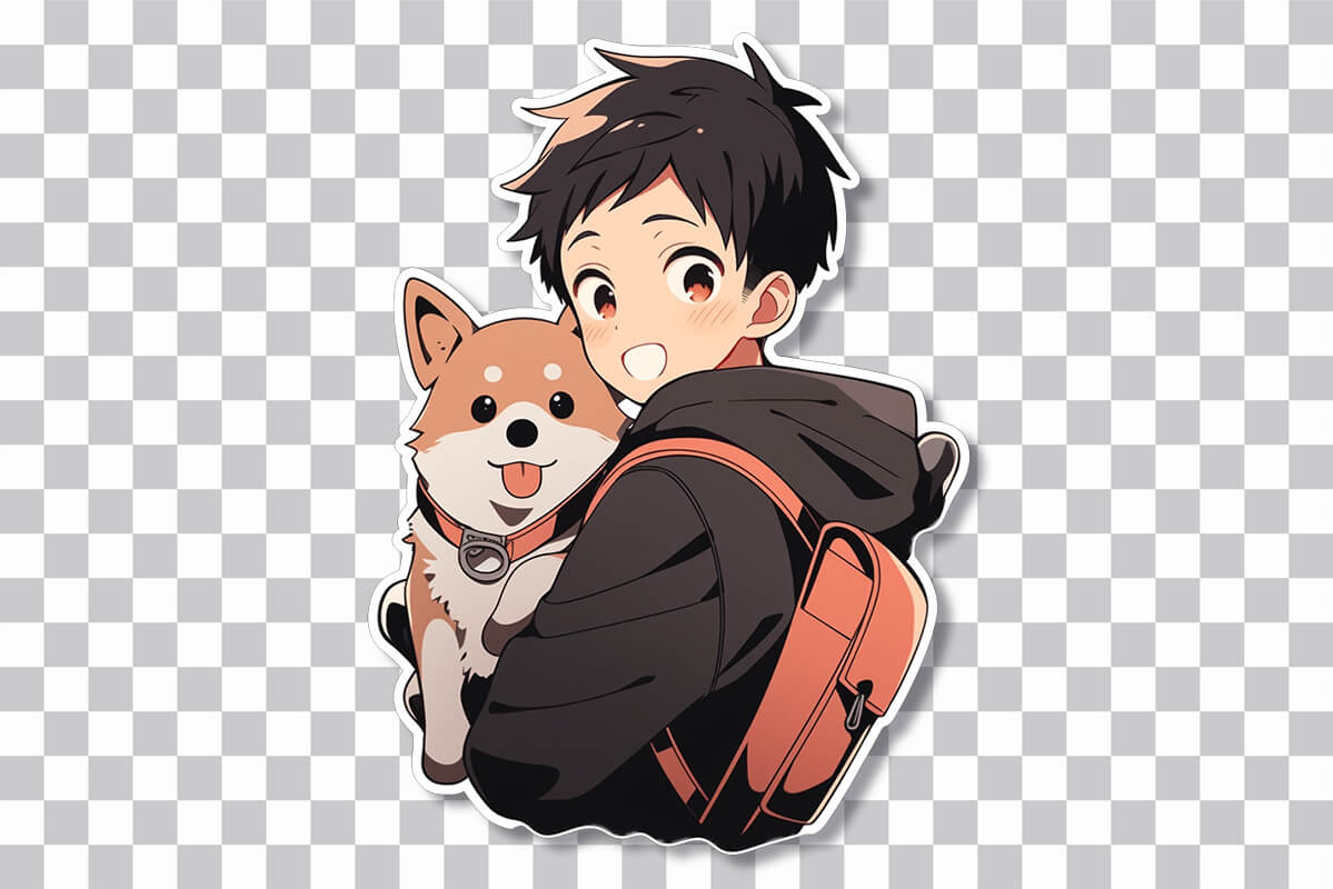 Cute Shiba Inu Dog - Anime Kawaii Puppy Animal