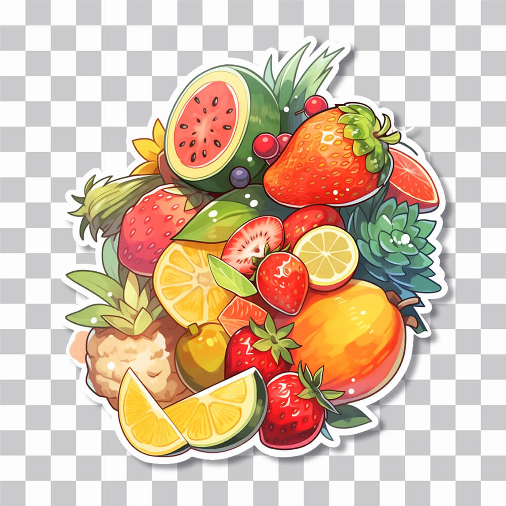 assorted fruits berries sticker cover